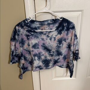 Aeropostale Blue and Pink Crop Top